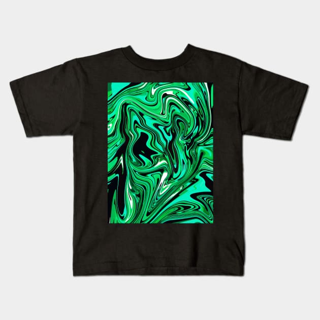 malachite pattern Kids T-Shirt by K_314